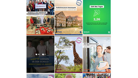 Eine Ansicht des Instagram-Kanals Eine Ansicht des Instagram-Kanals